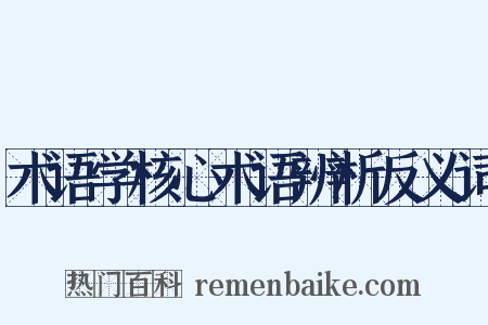 术语学核心术语辨析反义词是什么意思的图片